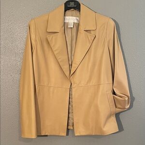 Doncaster Classic vintage Tan leather Women's Blazer